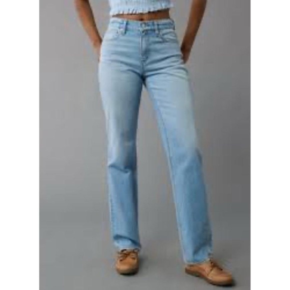 American Eagle Outfitters Denim - Womens American Eagle Super High Rise Straight Denim Jeans